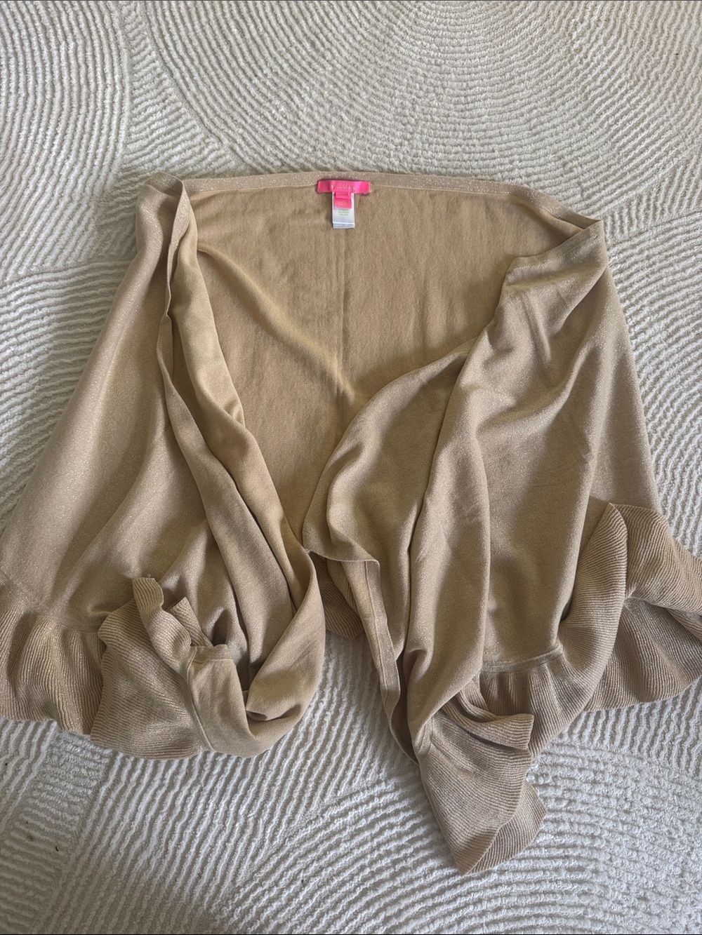 Lilly Pulitzer Beige Open-Front wrap